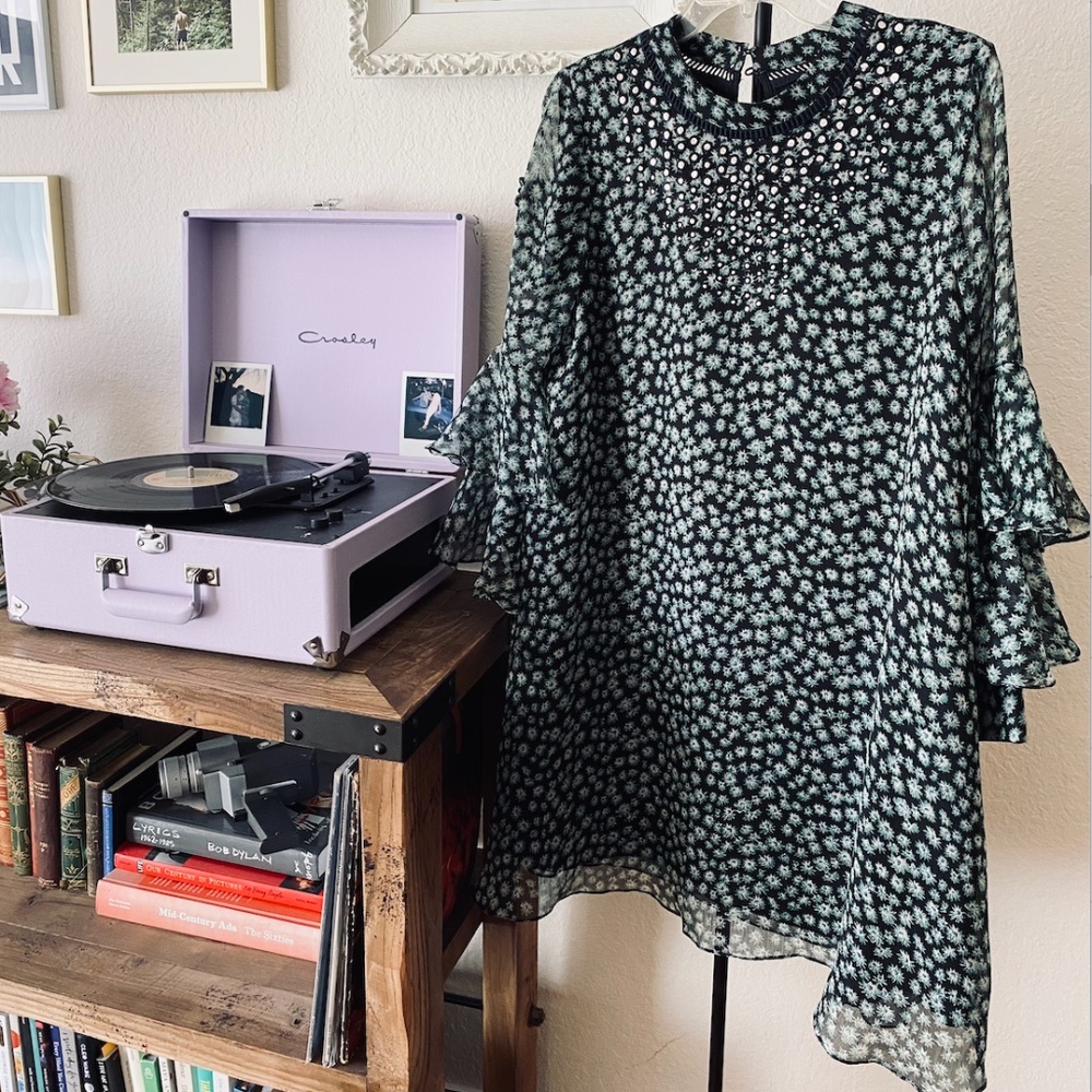 Anthropologie Ivy Ruffled Mini Dress
